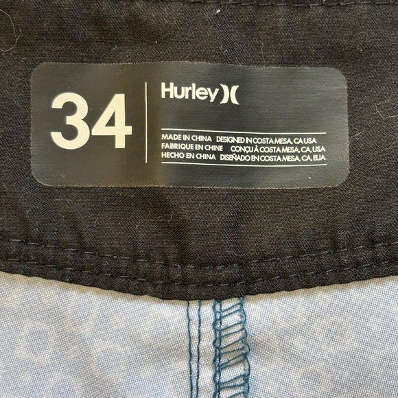 Hurley Swim Shorts 34 Stripe Navy Blue - Picture 3 of 6